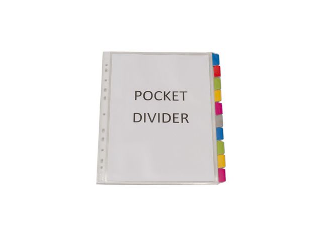 KEBA Plastregister med ficka A4 0,18mm 10 flikar | Kontorsmaterial - Pärmar och register - Plastregister - Otryckta | Kontorsexperten