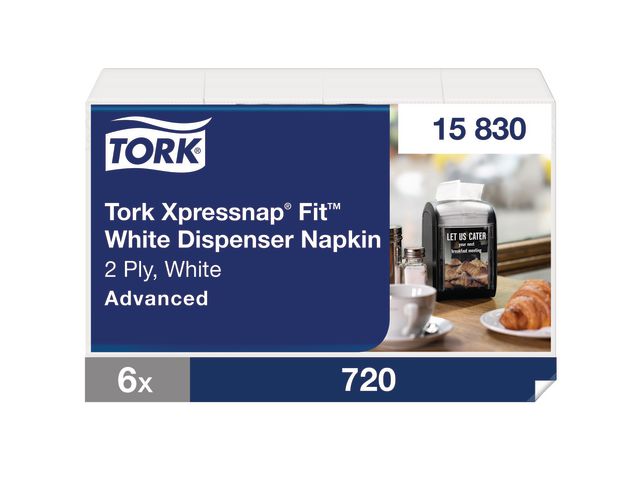 TORK Servett xpressnap Fit Vit 720/fp | Kök och servering - Servetter och dukar - Dispenserservetter | Kontorsexperten