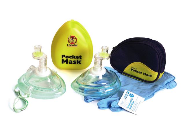 Laerdal Pocketmask i mjukväska | Skyddsutrustning - Första Hjälpen - Andningsmasker | Kontorsexperten
