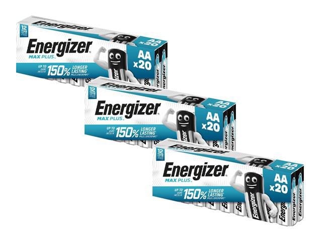 Energizer Batteri Max Plus AA 20/fp 3-för-2 | Kontorsmaskiner - Batterier - AA | Kontorsexperten