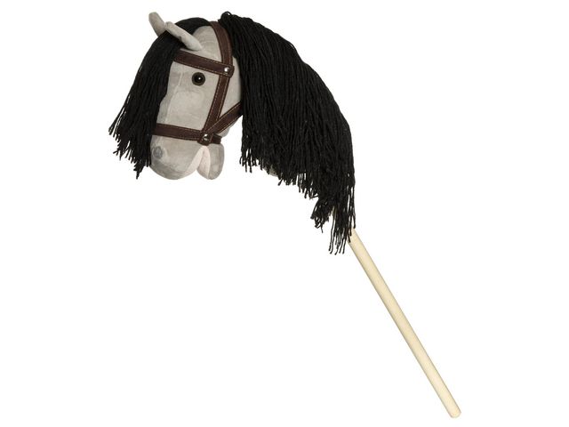 Käpphäst med tyglar grå 80cm | Skola och förskola - Lekmaterial - Förskolelek | Kontorsexperten