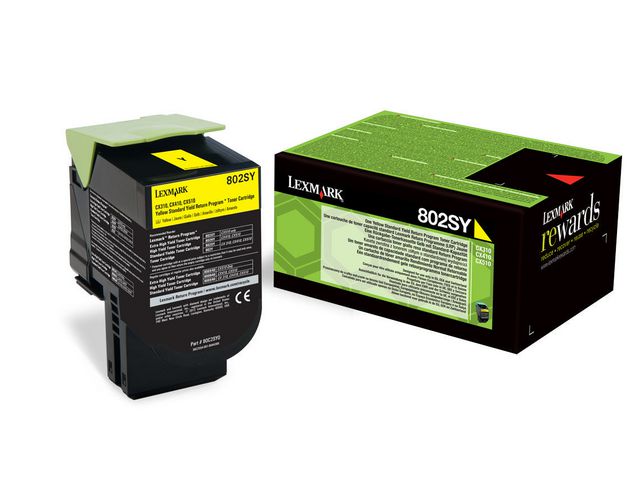 Lexmark Toner 80C2SY0, gul | Toner och bläck - Tonerkassetter - Toner Lexmark | Kontorsexperten