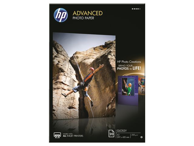Produktfoto för HP Fotopapper Q8697A A3 250g