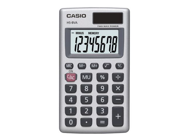 CASIO Räknare HS-8VA | Kontorsmaskiner - Räknare - Miniräknare | Kontorsexperten