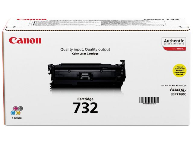 Canon Toner, 732 Y, gul, singelförpackning, 6260B002 | Toner och bläck - Tonerkassetter - Toner Canon | Kontorsexperten