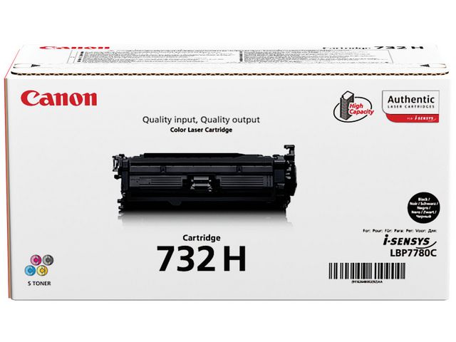 Canon Toner, 732 BK H, hög kapacitet, svart, 6264B002 | Toner och bläck - Tonerkassetter - Toner Canon | Kontorsexperten