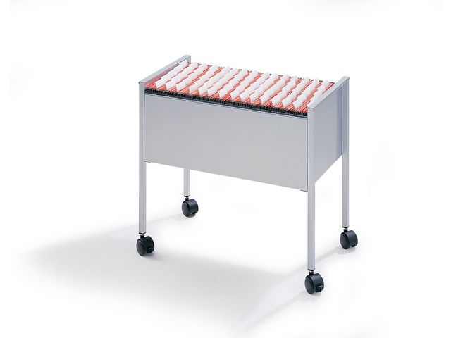 DURABLE Economy hängmappsvagn i stål A4 för 80 mappar 66x37x59cm grå | Kontorsmaterial - Mappar och plastfickor - Hängmappsförvaring | Kontorsexperten