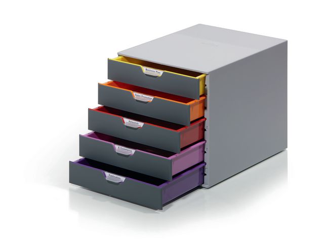 DURABLE Blankettbox Varicolor 5 | Kontorsmaterial - Till skrivbordet - Blankettfack och Boxar | Kontorsexperten