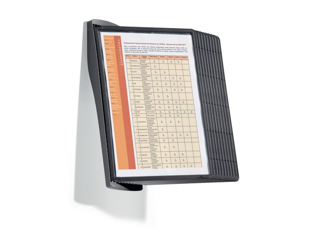 DURABLE SHERPA® STYLE WALL 10-visningspaneler, A4, svart