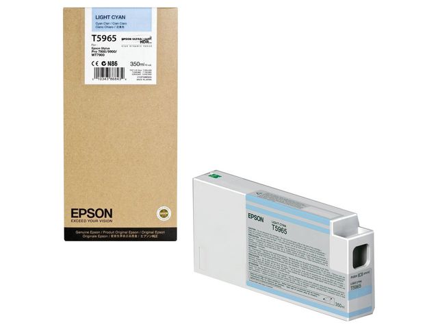 Epson Bläckpatron, T5965, ljus cyan, singelförpackning, C13T596500 | Toner och bläck - Bläckpatroner - Bläckpatroner Epson | Kontorsexperten