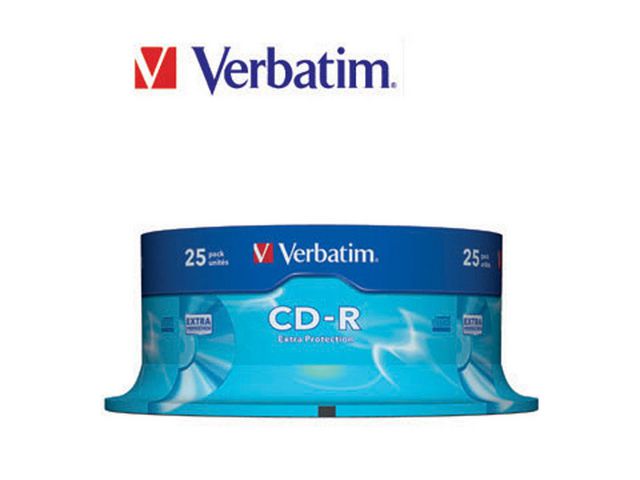 Verbatim CD-R 700 MB, 52X spindel 25/fp | Datorprodukter - Lagring - CD-skivor | Kontorsexperten