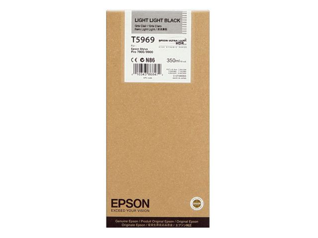 Epson Bläckpatron, T5969, ljus svart, singelförpackning, C13T596900 | Toner och bläck - Bläckpatroner - Bläckpatroner Epson | Kontorsexperten