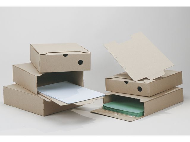 Boxon Arkivbox ES 440 A4 233x315x60mm brun | Kontorsmaterial - Arkivering och kontorsförvaring - Arkivkartonger och boxar | Kontorsexperten