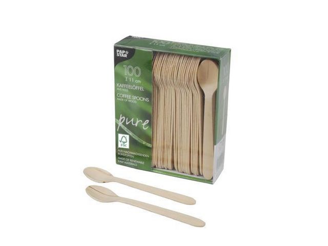 PAPSTAR Bestick kaffesked FSC 11cm 100/fp
