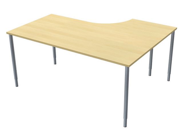 LANAB DESIGN Skrivbord Vänster 160x120cm björklaminat/grå | Kontorsmöbler och inredning - Bord och hurtsar - Skrivbord - Fasta | Kontorsexperten