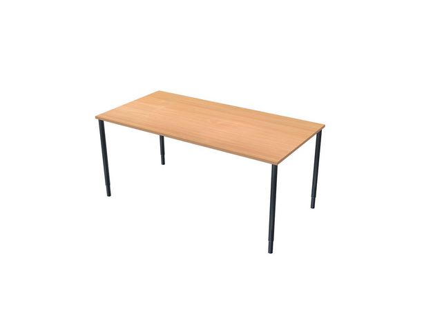 LANAB DESIGN Skrivbord Fristående 160x80cm boklam/svart | Kontorsmöbler och inredning - Bord och hurtsar - Skrivbord - Fasta | Kontorsexperten