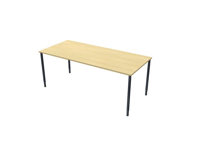 LANAB DESIGN Skrivbord fristående 1800x800mm björkla/svart | Kontorsmöbler och inredning - Bord och hurtsar - Skrivbord - Fasta | Kontorsexperten