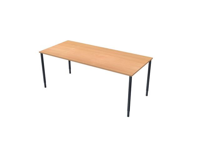 LANAB DESIGN Skrivbord Fristående 180x80cm boklam/svart | Kontorsmöbler och inredning - Bord och hurtsar - Skrivbord - Fasta | Kontorsexperten