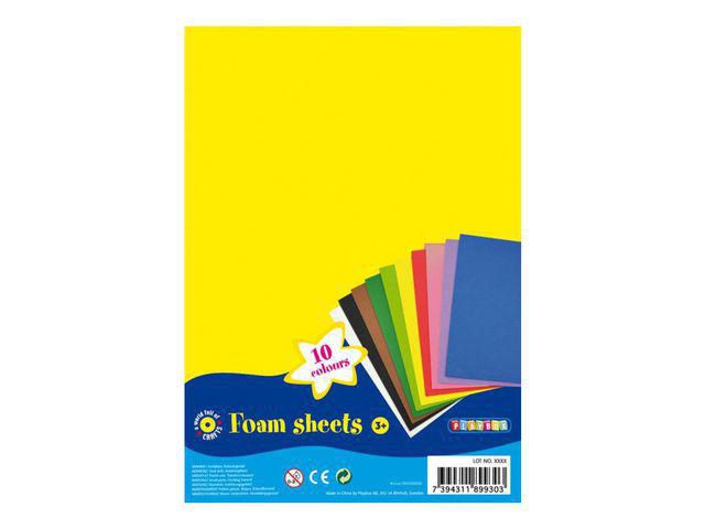 PLAYBOX Mossgummi 10 färger 20x30cm | Skola och förskola - Hobbymaterial - Pyssel | Kontorsexperten