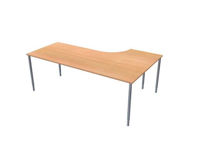 LANAB DESIGN Skrivbord frist V 2x1,2x0,8x0,6m bokl/grå | Kontorsmöbler och inredning - Bord och hurtsar - Skrivbord - Fasta | Kontorsexperten