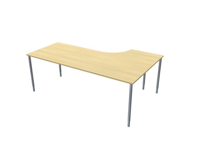 LANAB DESIGN Skrivbord Vänster 200x120cm björklaminat/grå