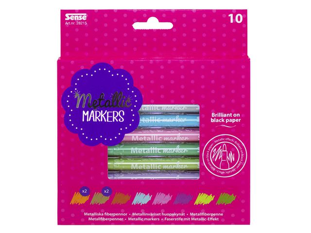 Sense Fiberpenna Metallic 10/fp | Skola och förskola - Pennor och tillbehör - Fiberpennor - Special | Kontorsexperten