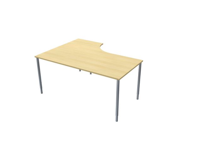 LANAB DESIGN Skrivbord Höger 160x120cm björklaminat/grå | Kontorsmöbler och inredning - Bord och hurtsar - Skrivbord - Fasta | Kontorsexperten