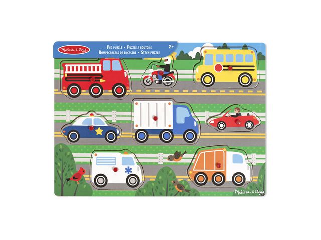 Knoppussel fordon 8 bitar | Skola och förskola - Lekmaterial - Pussel - Knoppussel | Kontorsexperten