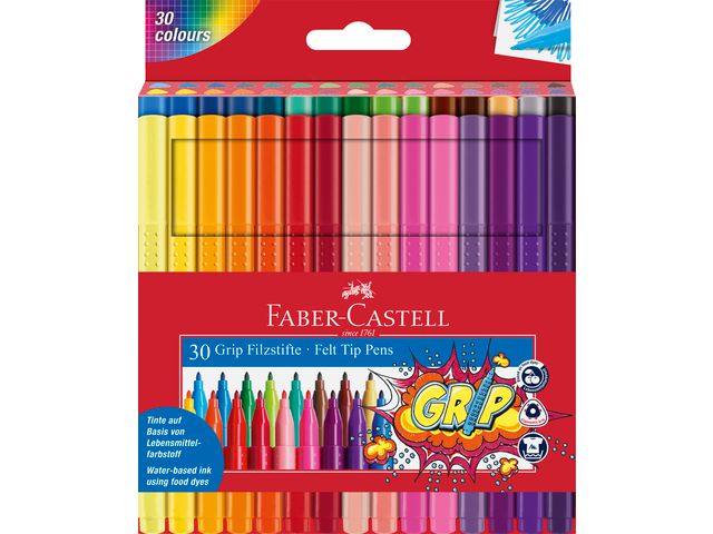 Faber-Castell Fiberpenna neon och pastell 30/fp | Skola och förskola - Pennor och tillbehör - Fiberpennor - Special | Kontorsexperten