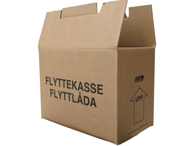 Flyttlåda 560x330x406mm | Emballage och lagerutrustning - Lådor och well - Flyttlådor | Kontorsexperten
