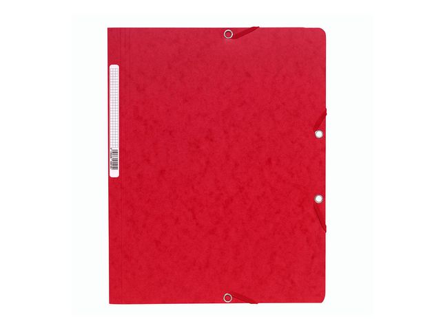 Exacompta Gummibandsmapp A4 röd | Kontorsmaterial - Mappar och plastfickor - Gummibandsmappar 3-klaff - Kartong | Kontorsexperten