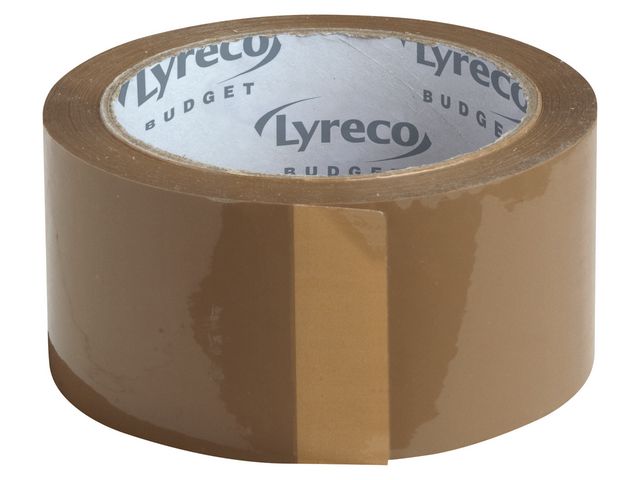 LYRECO BUDGET Packtejp PP 50mmx66m brun 6/fp | Emballage och lagerutrustning - Packtejper - Packtejp PP | Kontorsexperten