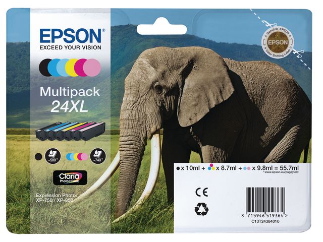 Epson Bläckpatron C13T24384010 6/fp | Toner och bläck - Bläckpatroner - Bläckpatroner Epson | Kontorsexperten