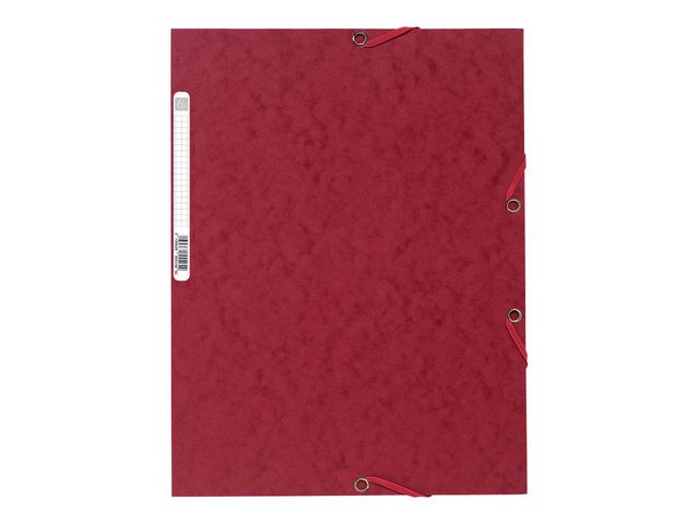 Exacompta Gummibandsmapp 3-klaff A4 mörkröd | Kontorsmaterial - Mappar och plastfickor - Gummibandsmappar 3-klaff - Kartong | Kontorsexperten