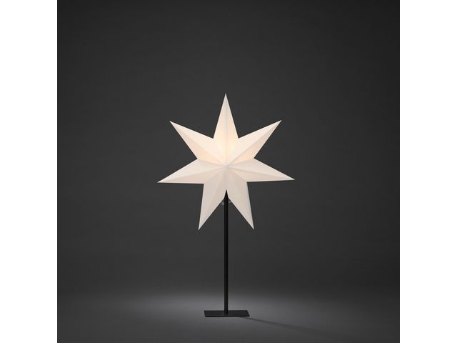 KONSTSMIDE Pappersstjärna med metallfot 65cm vit | Kontorsmöbler och inredning - Lampor och belysning - Dekorationsbelysning | Kontorsexperten