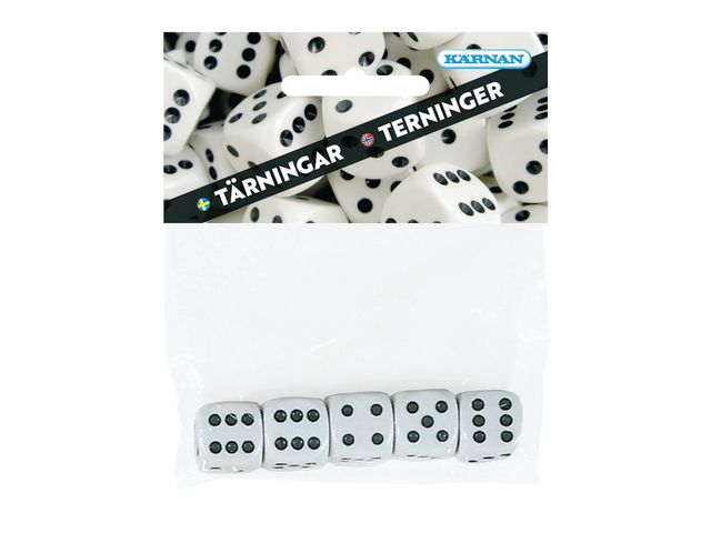 KÄRNAN Tärningar, svart och vit 5/fp | Skola och förskola - Lekmaterial - Tärningar | Kontorsexperten
