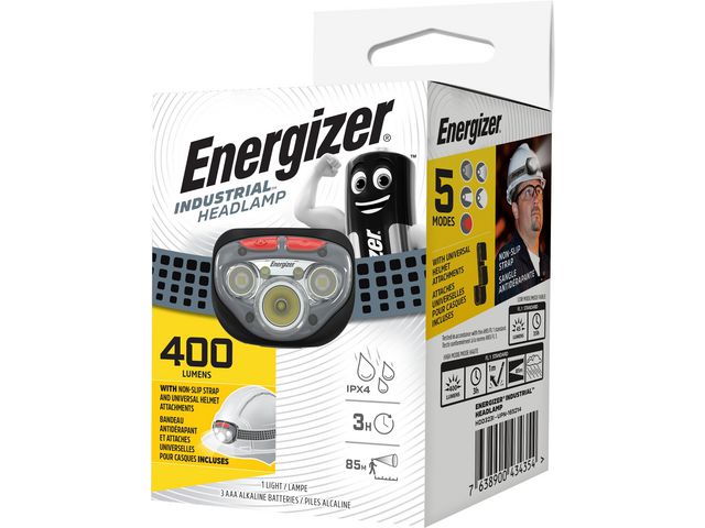 ENERGIZER Pannlampa Industrial 400 lumen | Skyddsutrustning - Fick- och pannlampor - Pannlampor och hjälmlampor | Kontorsexperten