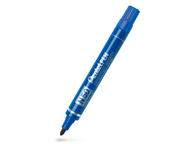 Pentel Märkpenna perm. N50 rund blå | Kontorsmaterial - Pennor - Märkpennor - Rund spets | Kontorsexperten