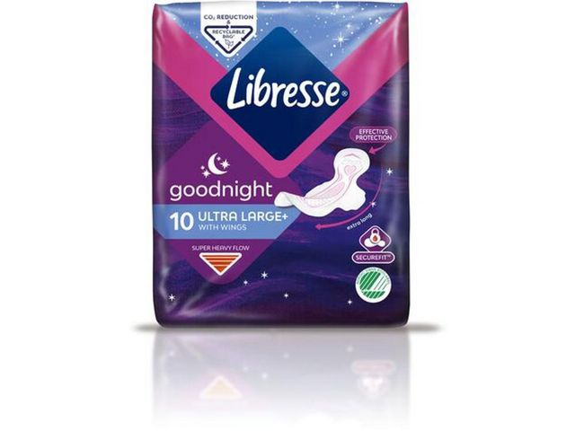 LIBRESSE Binda Ultra Large+ Wings Goodnight 10/fp | Sjukvård och omsorg - Hygien - Intimhygien | Kontorsexperten
