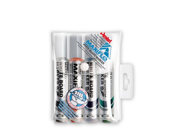 Pentel Whiteboardpenna Maxiflo 4/fp | Kontorsmaterial - Pennor - Whiteboardpennor - Rund spets | Kontorsexperten