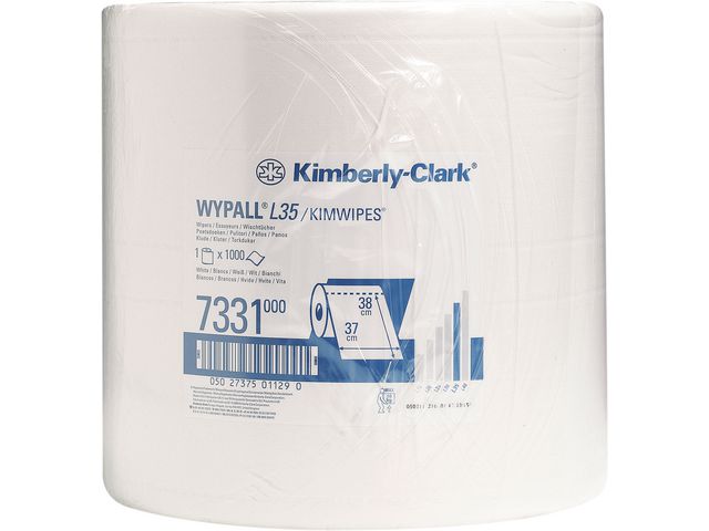 WYPALL Torkrulle L40 3-lagers, 1 000ark, 370 mm, vit | Städ och hygien - Toalettpapper och torkpapper - Industritork | Kontorsexperten