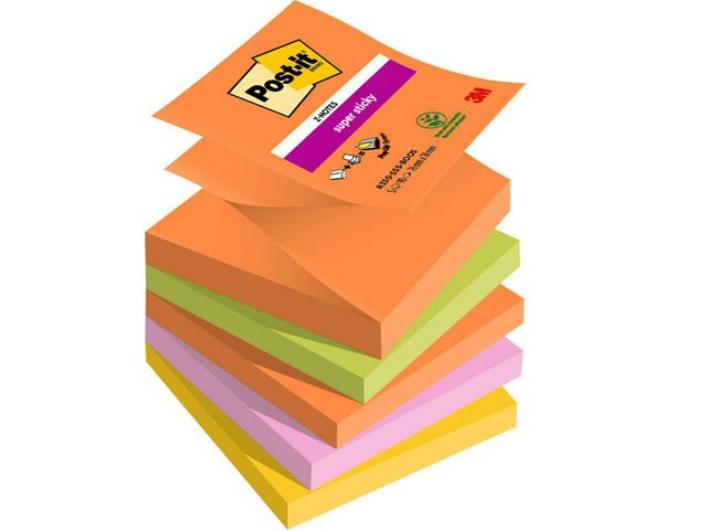 Post-it® Notes Supersticky Z-blad Boost 76x76mm 5/fp | Kontorsmaterial - Notes och Post-It - Notes - Z-block | Kontorsexperten