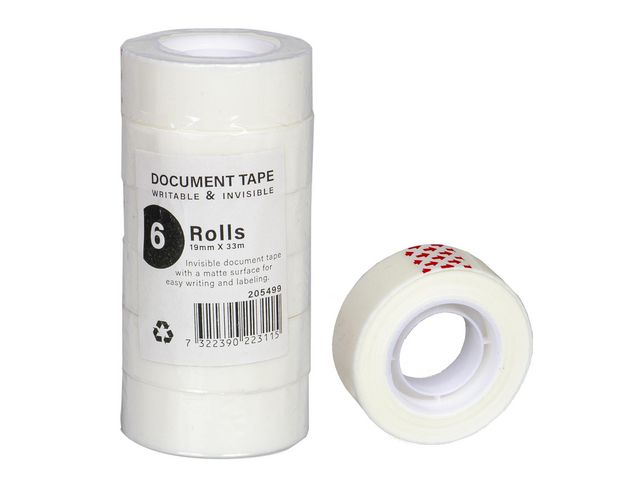 Dokumenttejp 33mx19mm | Kontorsmaterial - Tejp lim och häftmassa - Tejp - Dokument | Kontorsexperten