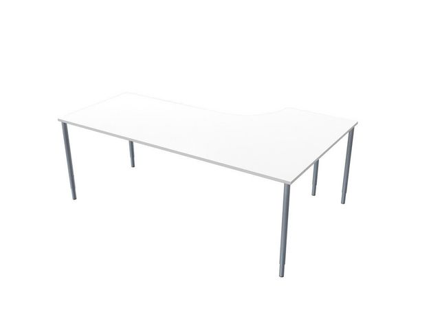 LANAB DESIGN Skrivbord Vänster 200x120cm vitlaminat/grå | Kontorsmöbler och inredning - Bord och hurtsar - Skrivbord - Fasta | Kontorsexperten