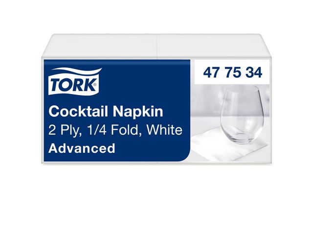 TORK Servett Cocktail 2-lags vit 200/fp | Kök och servering - Servetter och dukar - Servett - 2-lagers | Kontorsexperten