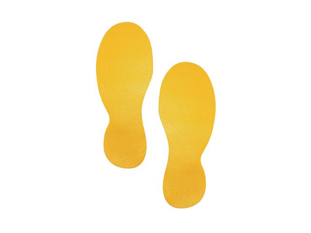 Durable Golvmarkering Fotavtryck gul 5par/fp | Skyddsutrustning - Säkerhetsmärkning och skyltar - Tejper och symboler | Kontorsexperten