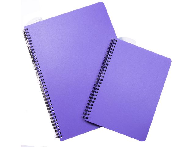 Anteckningsblock PP A5 90blad linjerat lila | Kontorsmaterial - Block och anteckningsböcker - Anteckningsblock | Kontorsexperten