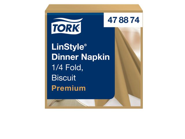 TORK Servett LinStyle beige 39x39cm 50/fp | Kök och servering - Servetter och dukar - Servett - 3-lagers | Kontorsexperten