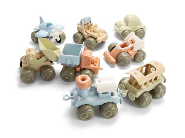 DANTOY Bilar av bioplast, 14-20 cm 8/fp | Skola och förskola - Lekmaterial - Leksaksbilar | Kontorsexperten