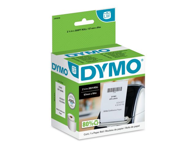 DYMO Etikett LW 57mmx91m | Kontorsmaskiner - Etikettskrivare och etiketter - Etiketter - Dymo | Kontorsexperten